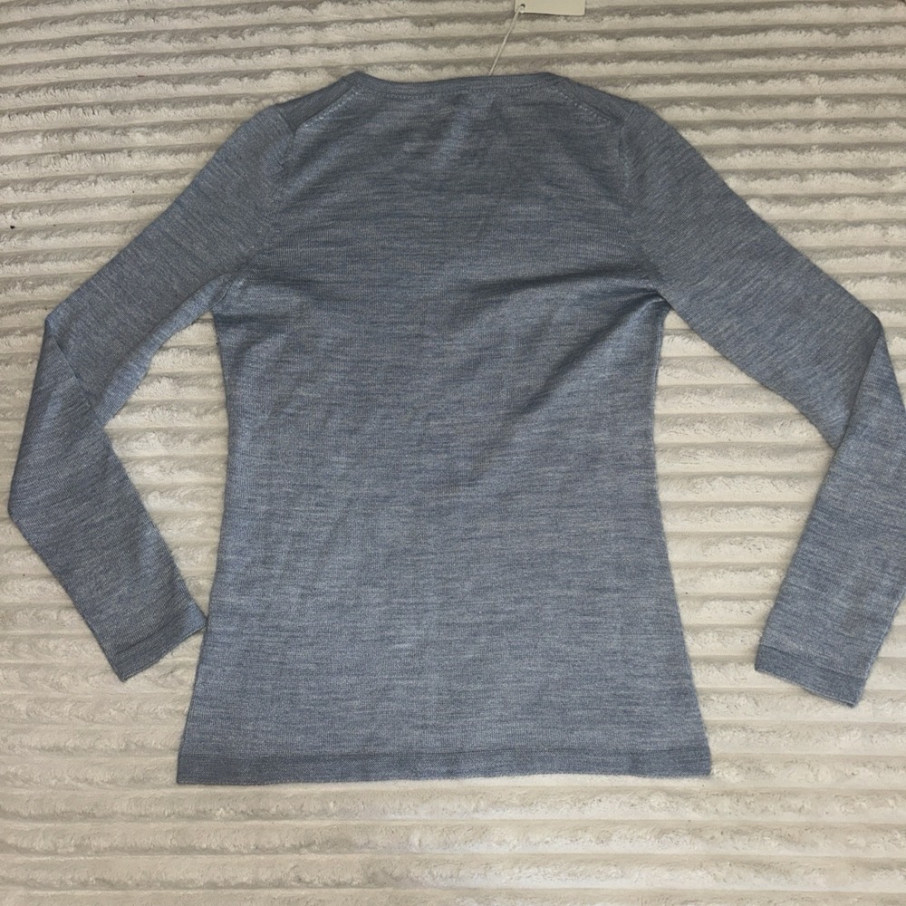 Alicia Adams Baby Alpaca Silk Tunic Sweater Top Size XS Gray Knit Crewneck - Picture 4 of 6